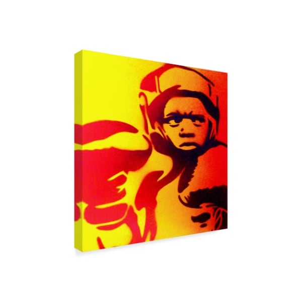 Abstract Graffiti 'Boxer Kid Sunrise' Canvas Art,35x35